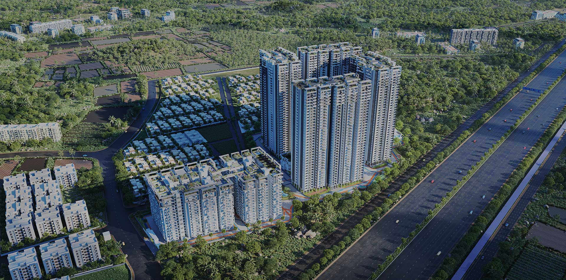 Anvita Ivana Kollur Hyderabad apartments view