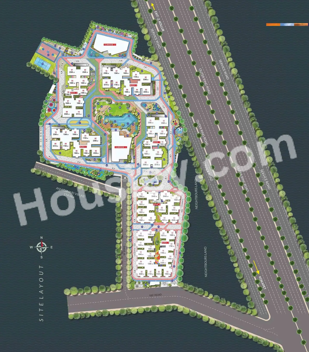 Anvita Ivana Kollur master plan – 6 towers on 12.9 acres