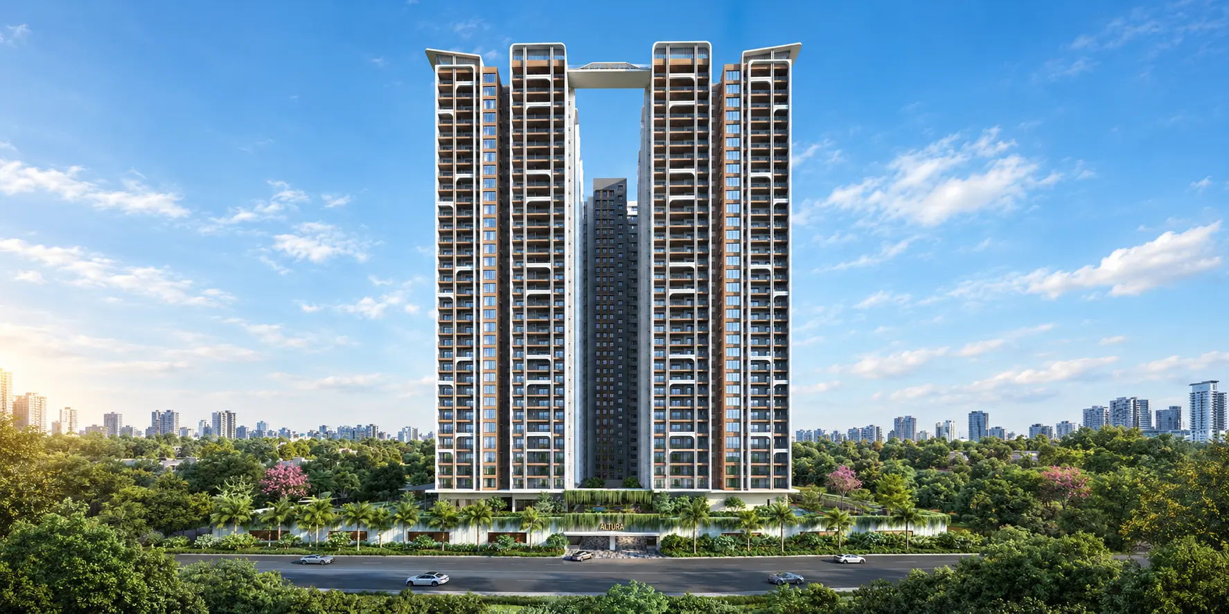 AR Homes Altura Kollur entrance and tower elevation