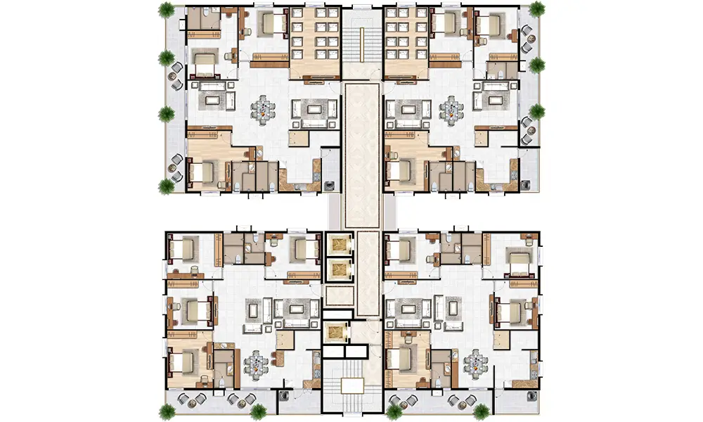 AR Homes Rise Kollur typical floor plan