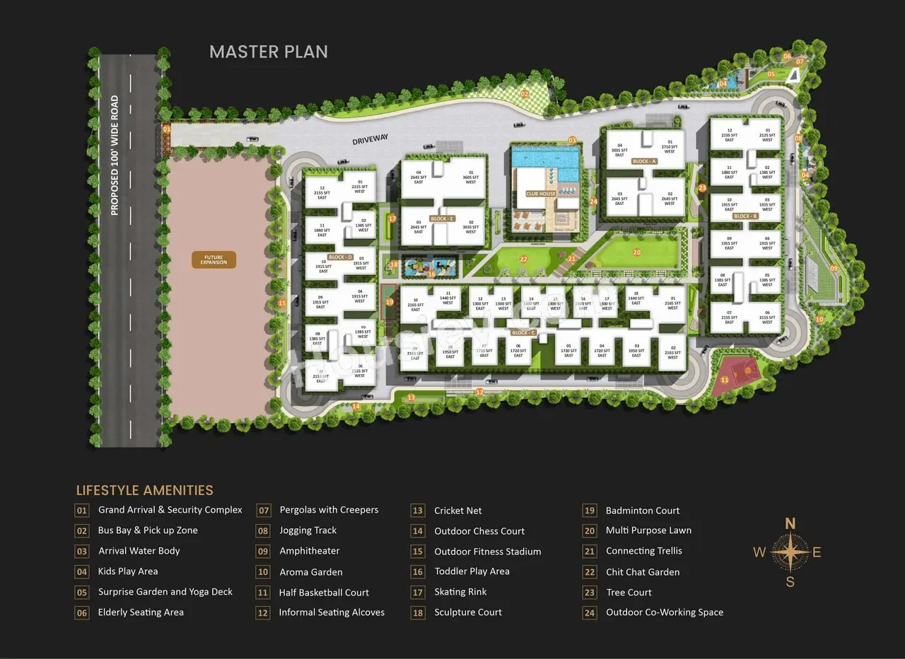 AR Homes Rise Kollur master plan