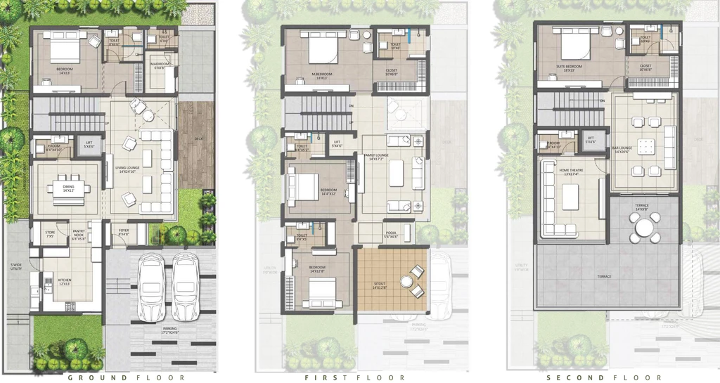Bhavya Evora Kollur 5 BHK villa floor plan 4904 sq ft