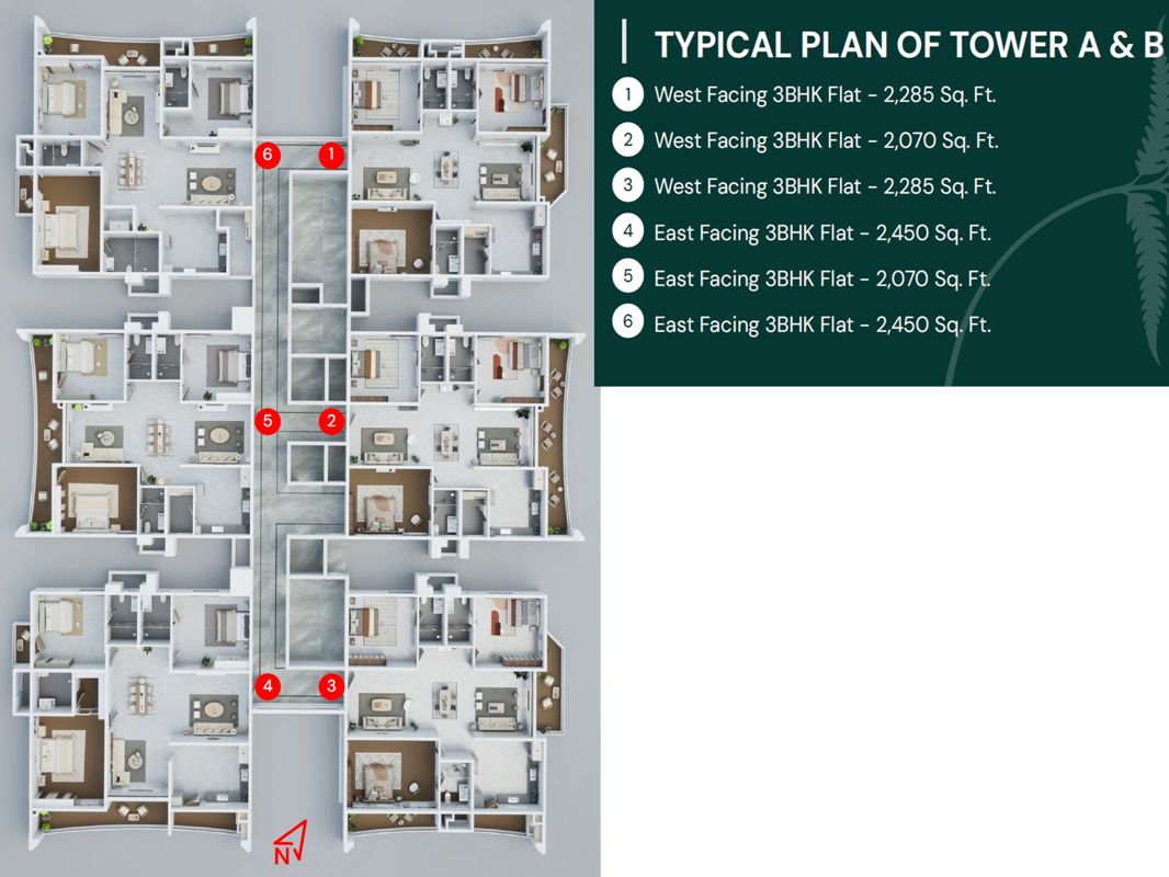 Bonsai Fern Tellapur typical floor plan