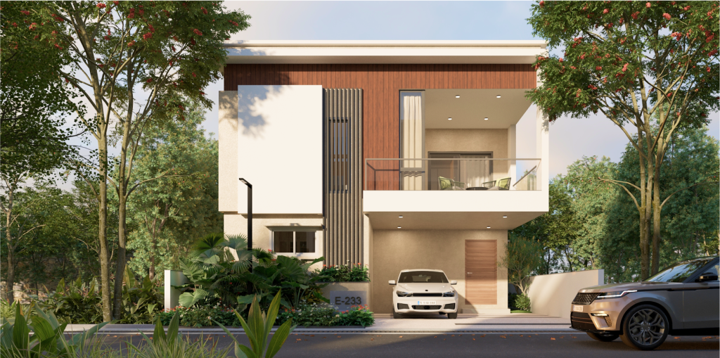 Hallmark Floresta Kollur Hyderabad – luxury villa elevation
