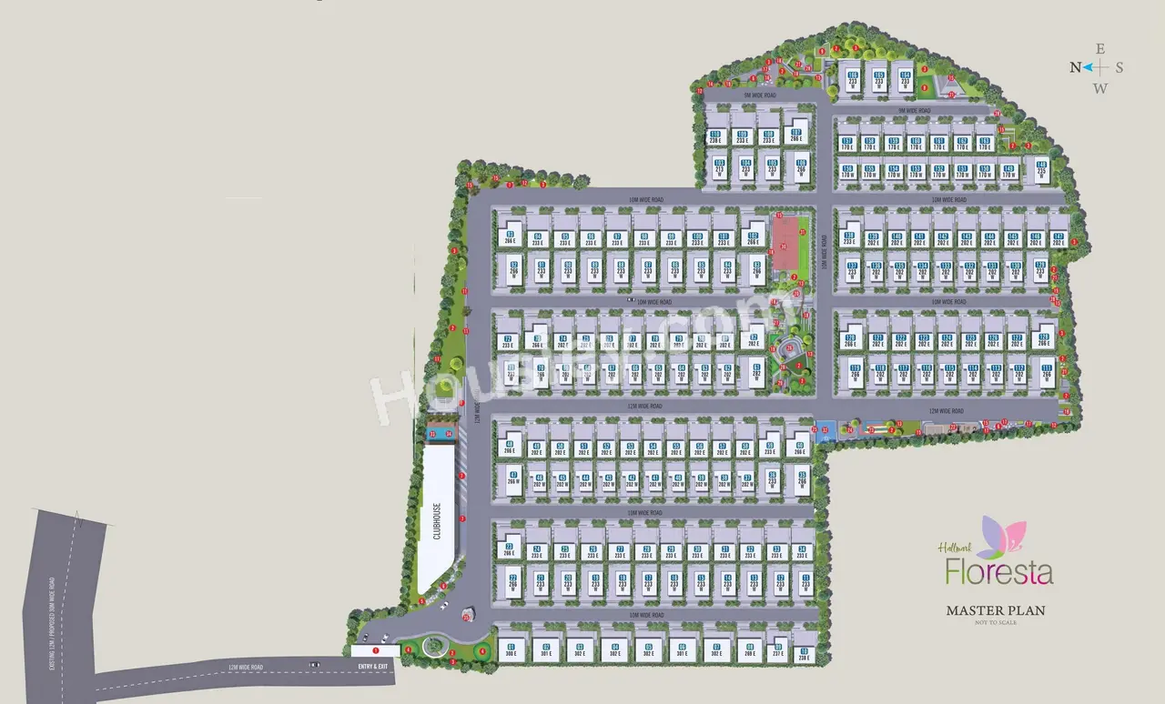 Hallmark Floresta Kollur master plan – 166 villas on 13.46 acres