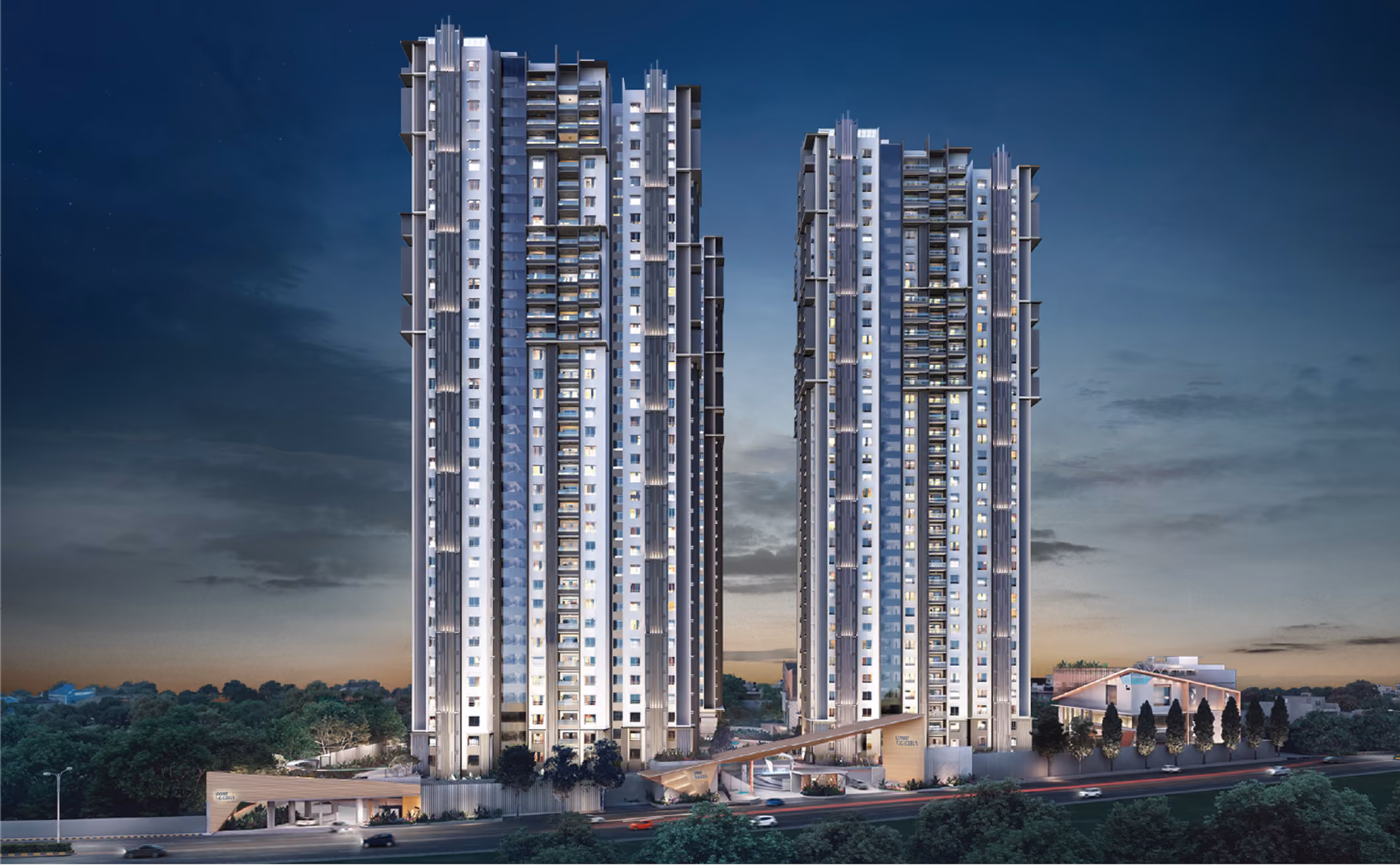 Levonor Egeira Kollur Hyderabad – G+35 towers elevation
