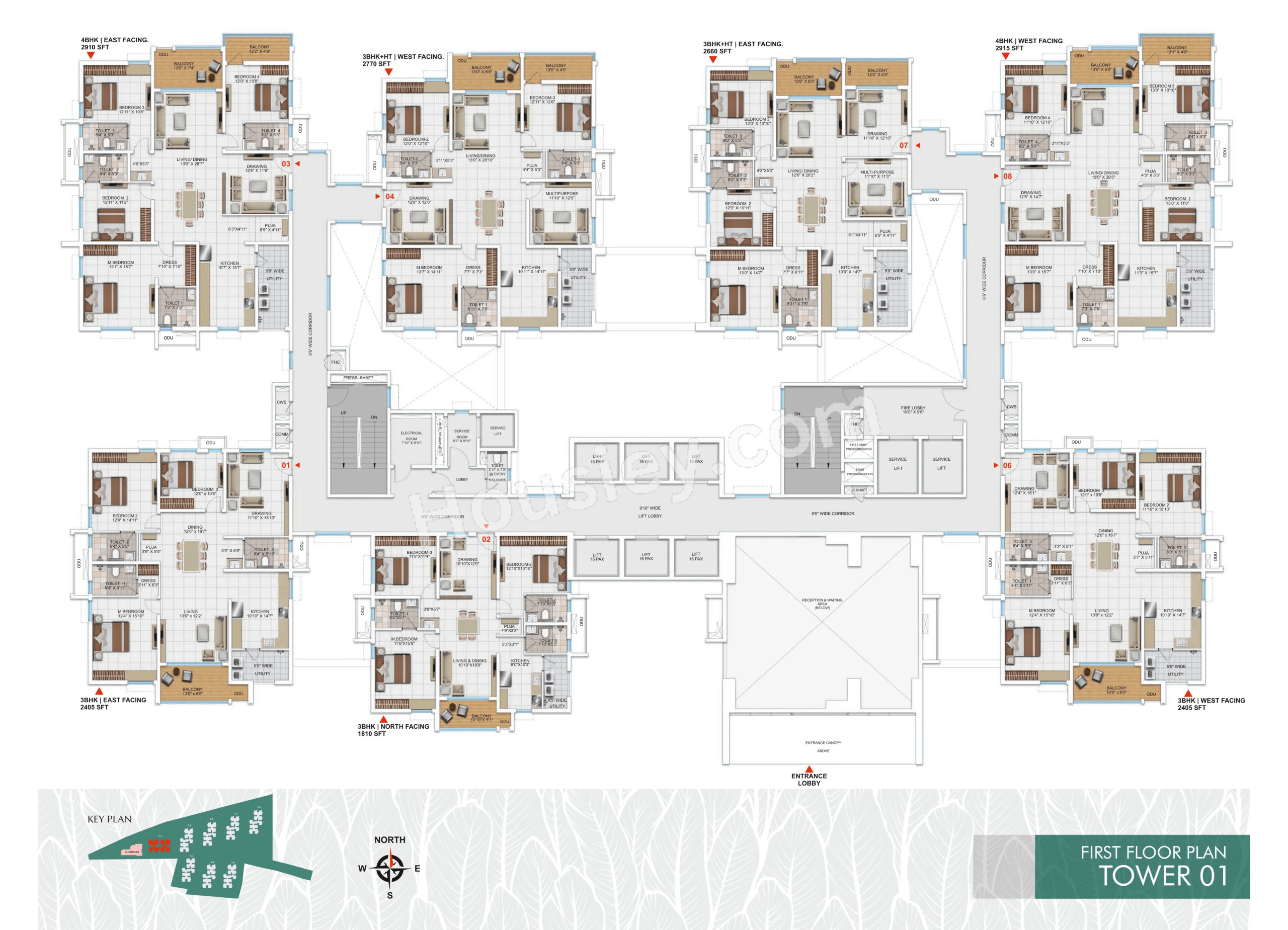 My Home Udyan Tellapur typical floor plan