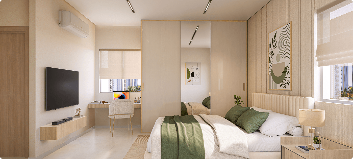 My Home Udyan Tellapur master bedroom