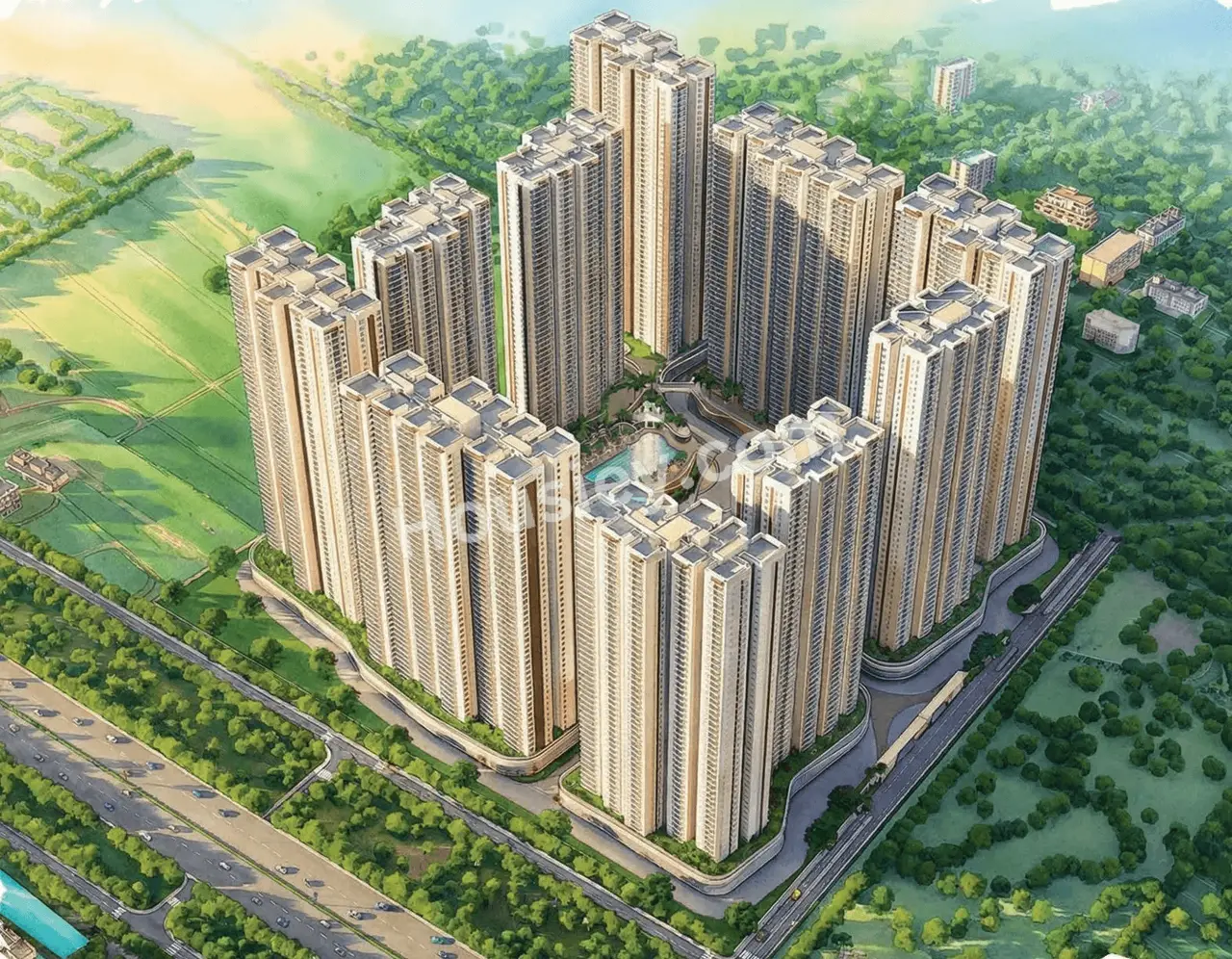 Prestige Golden Grove Kollur landscaped gardens
