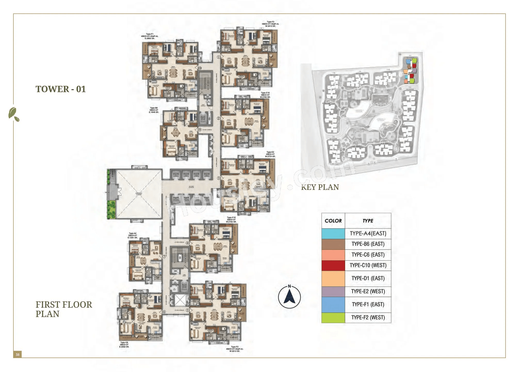 Prestige Golden Grove Kollur tower floor plan
