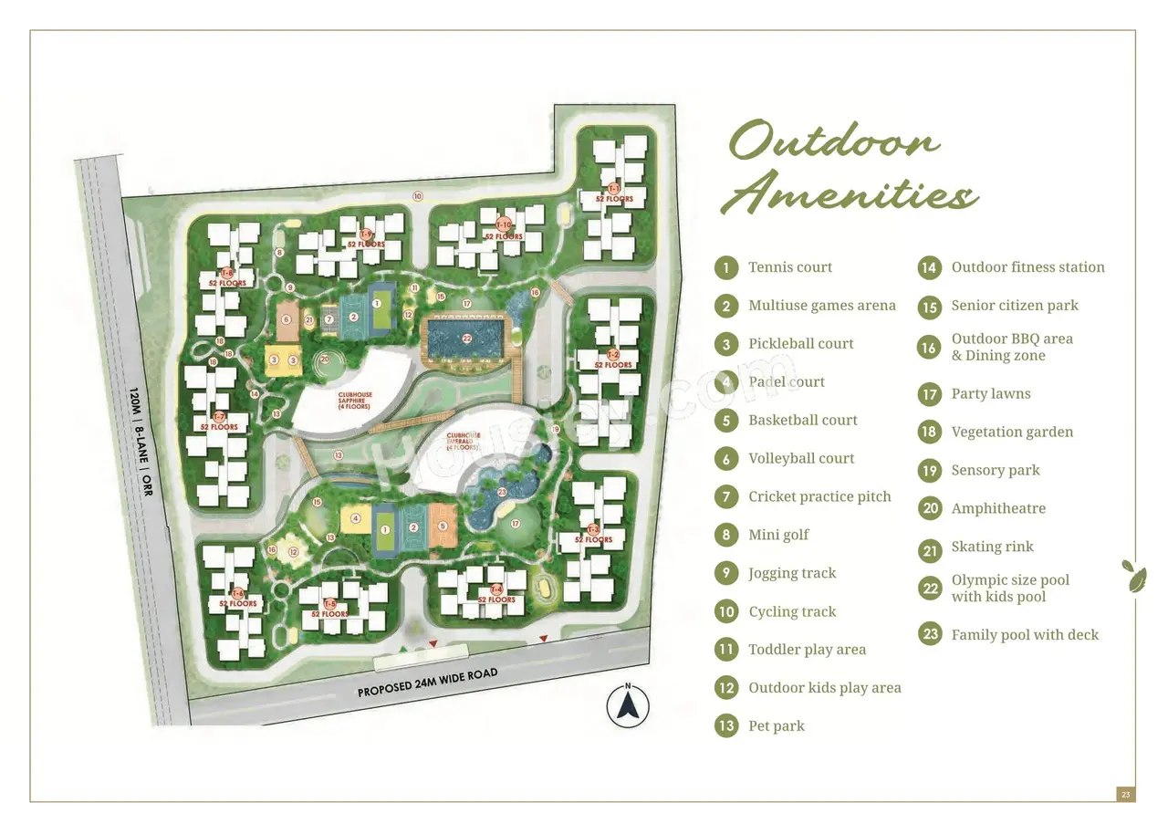 Prestige Golden Grove Kollur master plan – 10 towers on 28.6 acres