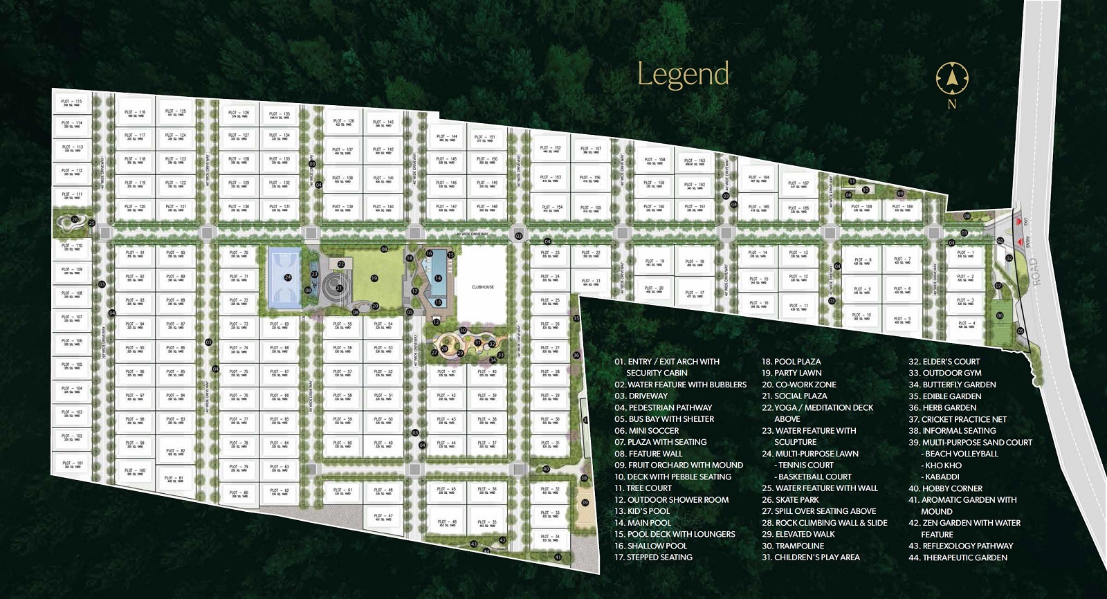 Raghava Sage Villas Kollur master plan – 169 villas on 20.86 acres