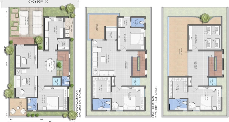 Sky Tatva Villas Kollur 4 BHK villa floor plan 4106 sq ft