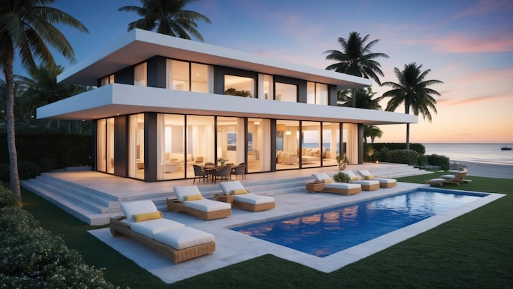 Sky Tatva Villas Kollur villa view