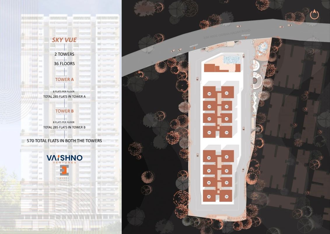 Vaishno Skyvue Kollur master plan